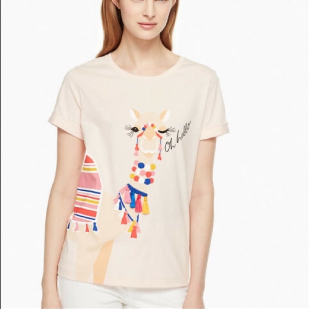 Kate spade broom street camel tee